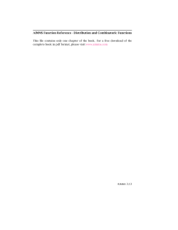 AIMMS Function Reference - Distribution and Combinatoric Functions