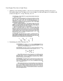 From Douglas West, Intro to Graph Theory 1. alpha`(G) is the