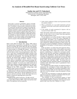An Analysis of Breadth-First Beam Search using Uniform Cost Trees