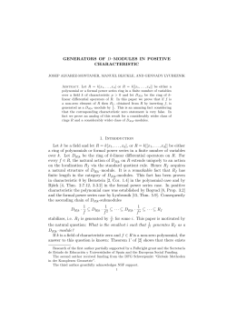GENERATORS OF D&ndash;MODULES IN POSITIVE CHARACTERISTIC