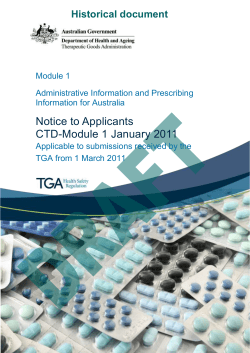 Module 1: Administrative Information and Prescribing Information for