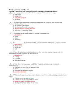 Practice problems for Alice test