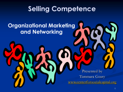 Marketing, Networking, Community Connections