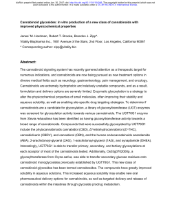 Cannabinoid glycosides: In vitro production of a new class