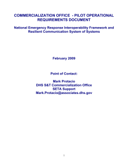 National Emergency Response Interoperability Framework and