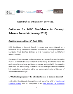 Guidance for MRC Confidence in Concept Scheme Round 4