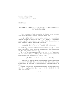 a strongly finite logic with infinite degree of maximality