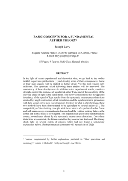 Basic concepts for a fundamental aether theory