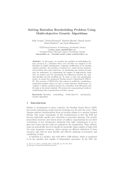 Solving Battalion Rescheduling Problem Using Multi-objective