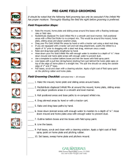 pre-game field grooming