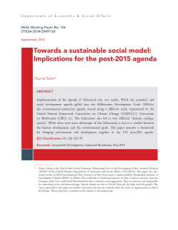 Towards a sustainable social model: Implications for the post