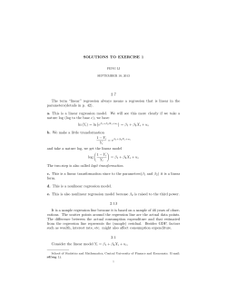 SOLUTIONS TO EXERCISE 1 2.7 The term &ldquo;linear