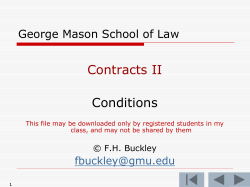 non-promissory condition
