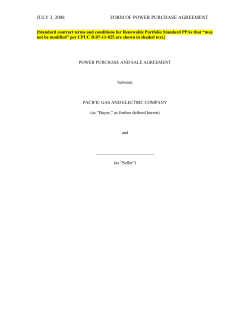 Power Purchase Agreement