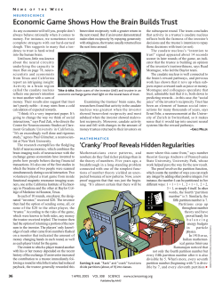Economic Game Shows How the Brain Builds Trust