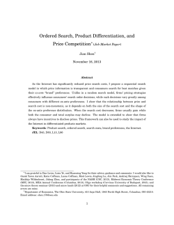 Ordered Search, Product Differentiation, and Price Competition&lowast;