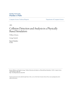 Collision Detection and Analysis in a Physically - Purdue e-Pubs