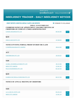 FRIDAY, 20 NOVEMBER 2015 COMBINED NOTICE OF
