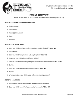 Parent Interview FVA-LMA (Ages 5-21)