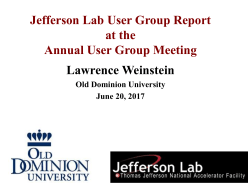 Jefferson Lab Users Group Satellite Meeting, Santa Fe, NM