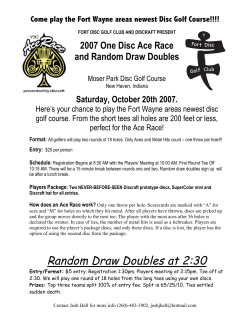 Random Draw Doubles at 2:30