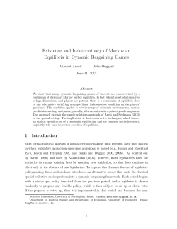 Existence and Indeterminacy of Markovian Equilibria in