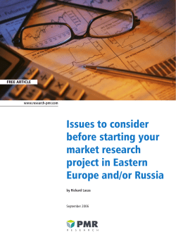 Issues to consider before starting your market