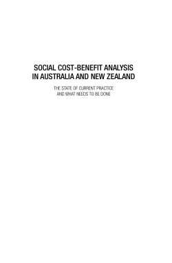 social cost-benefit analysis in australia and new zealand
