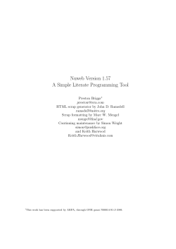 Nuweb Version 1.57 A Simple Literate Programming Tool