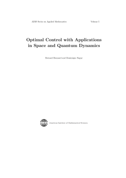 Optimal Control with Applications in Space and Quantum