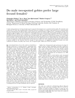 Do male two-spotted gobies prefer large fecund females?