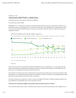 Americans Still Prefer a Male Boss