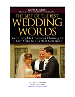 Option 3&ndash; Blessing of the Hands