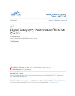 Discrete Tomography: Determination of Finite Sets by X-rays