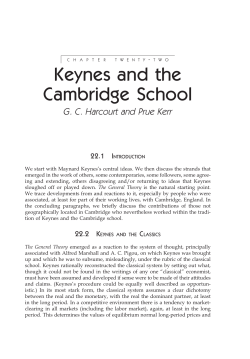 Keynes and the Cambridge School