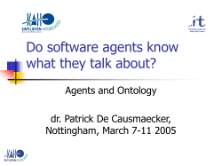 Do software agents know what they talk about?