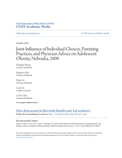 Joint Influence of Individual Choices, Parenting Practices, and