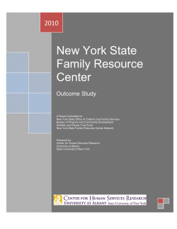 Family Resource Center: Outcome Study