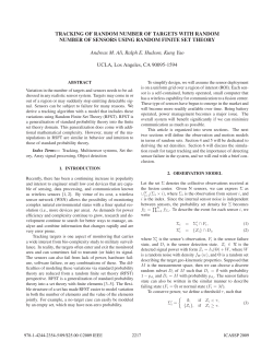 TRACKING OF RANDOM NUMBER OF TARGETS WITH RANDOM