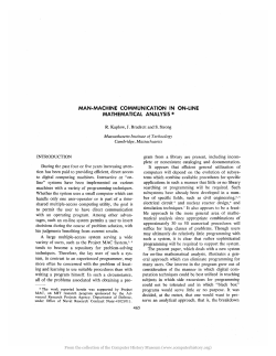 Man-Machine Communication in on