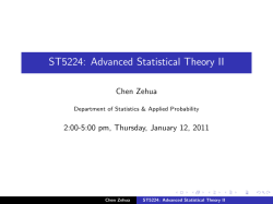 ST5224: Advanced Statistical Theory II
