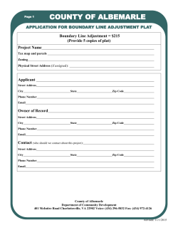 Boundary Line Adjustment Application