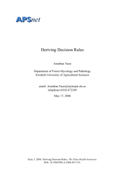 Deriving Decision Rules