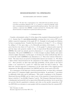 HOMOGENIZATION VIA SPRINKLING 1. Introduction Consider a
