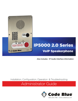 IP5000 2.0 Series - Code Blue Corporation