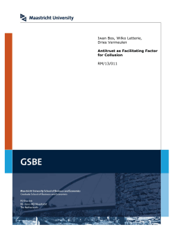 Antitrust as Facilitating Factor for Collusion