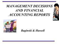 Management Decisions and Financial Accounting Reports