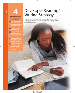 Develop a Reading/ Writing Strategy