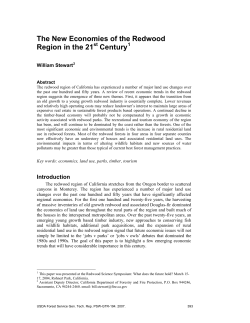 The New Economics of the Redwood Region in the 21st Century