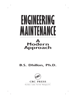 Engineering Maintenance: A Modern Approach